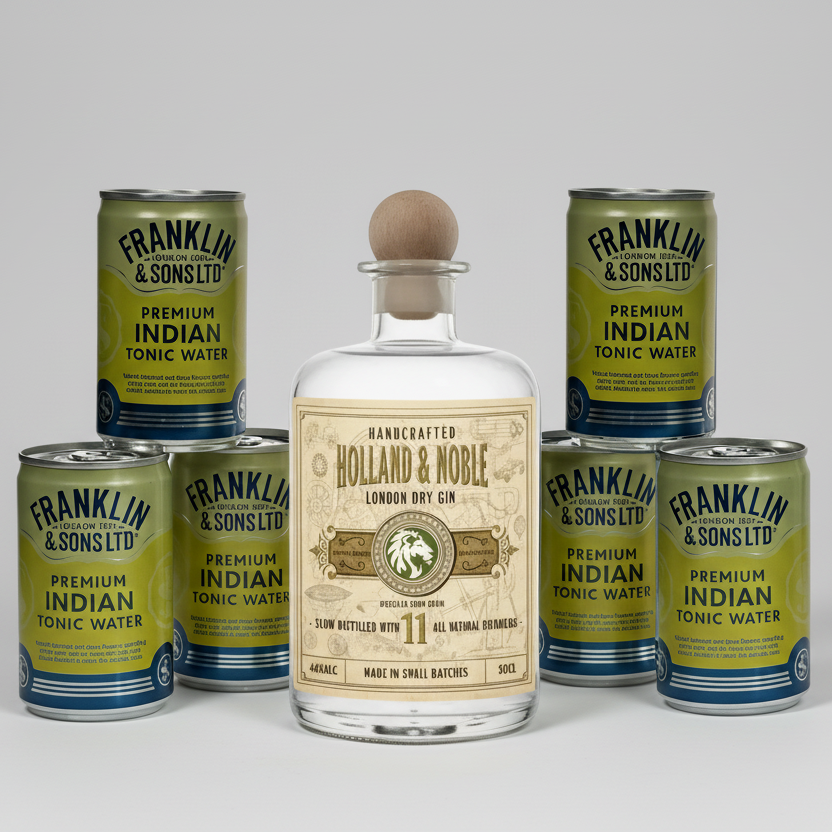 Holland & Noble London Dry Gin including 6 x 150ml Tonic